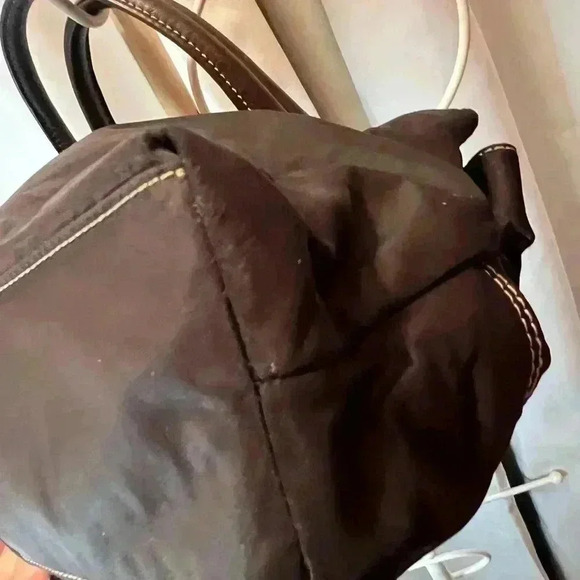 Tommy Hilfiger Vintage Y2K shoulder Tote Nylon and Leather - Picture 9 of 10